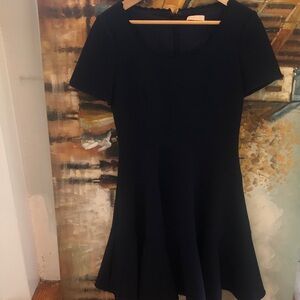Rebecca Taylor Navy Fit-and-Flare Dress